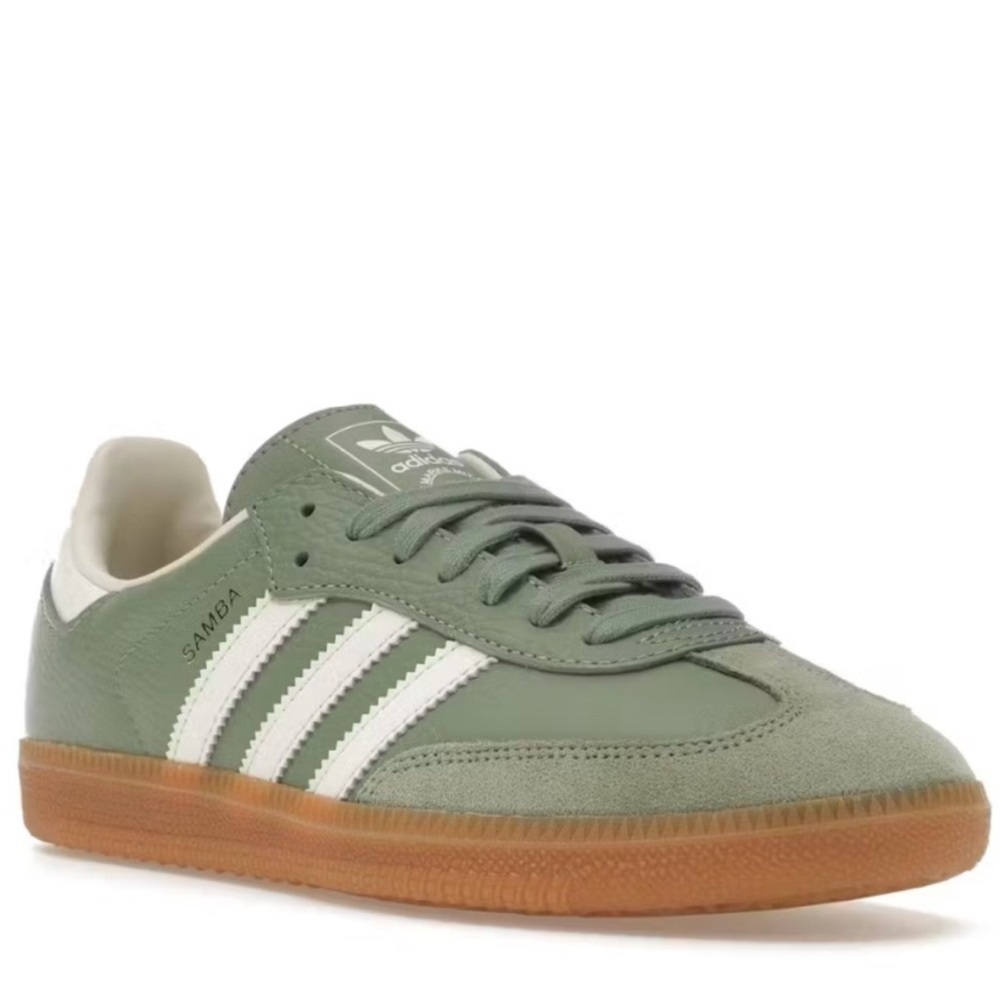 Adidas samba silver green women’s size 8.5 new in box never worn